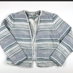 Blue stripe tweed jacket